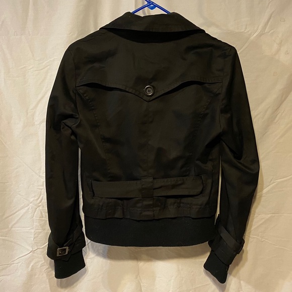 🎉2/$20 Vero Moda Balsa Short Jacket Belted Bomber Blazer Cropped Collared Coat - Picture 3 of 16